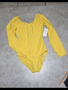 Women Long Sleeve One-Piece Swimsuit in Yellow